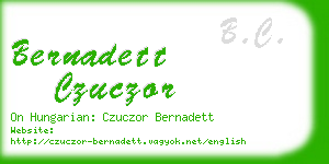 bernadett czuczor business card